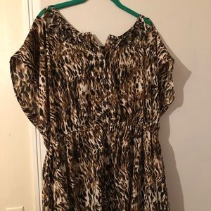 Silky leopard print dress